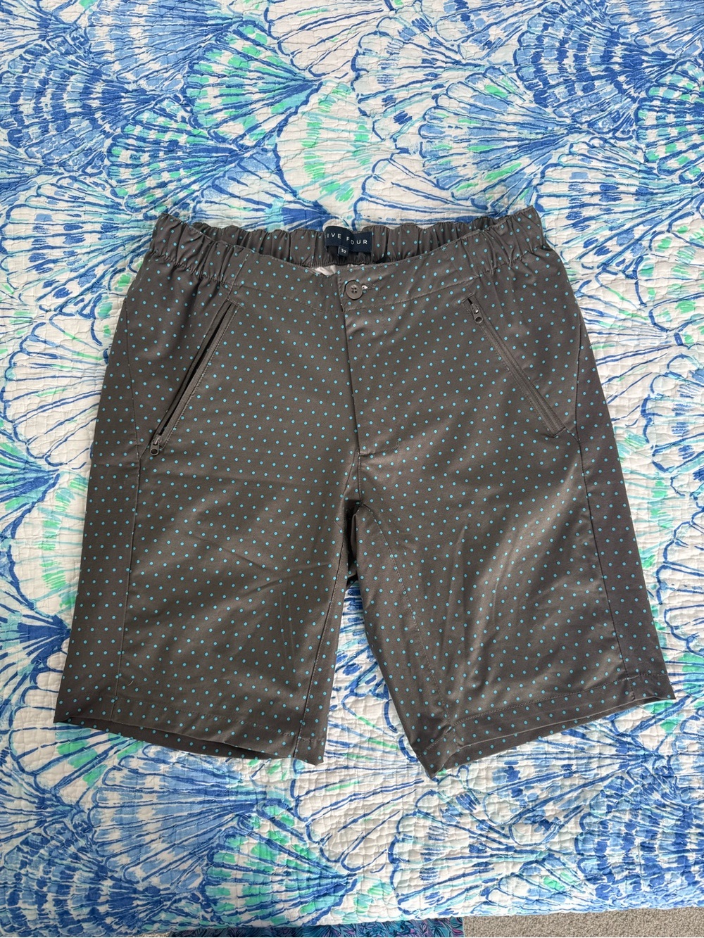 Men’s Swim Shorts with Blue Dot Print